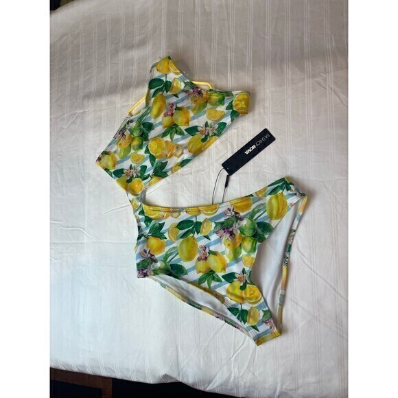 Sorrento Italy Inspired Lemon 1 Piece Swimsuit Size S/M RefN07 - Picture 5 of 12
